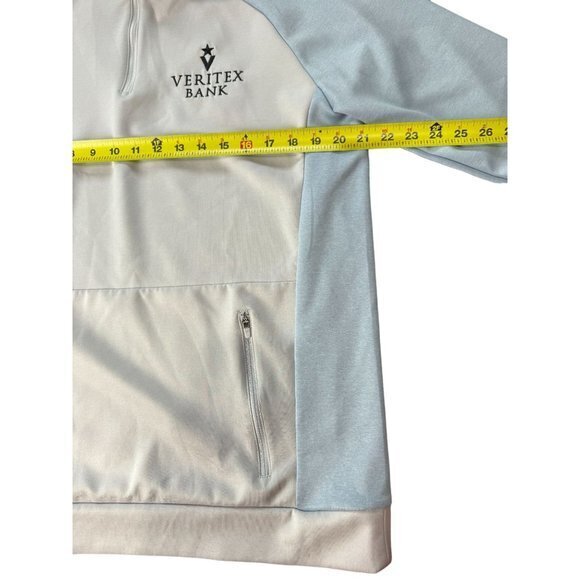 Mizzen + Main Men's Versa Quarter 1/4 Pullover Color Block Light Pastel Grey Per - Picture 9 of 11